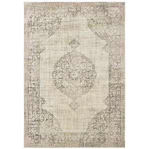 Oriental Weavers Raleigh Indoor Area Rug – Luxurious Soft Pile, Durable 100% Polypropylene, Timeless Style For Any Room Ivory,Grey Polypropylene R099d5055091st