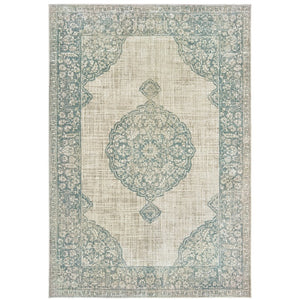 Oriental Weavers Raleigh Indoor Area Rug - Luxurious Soft Pile With Timeless Design In Classic Neutrals And Accents Ivory,Blue Polypropylene R099j5117165st