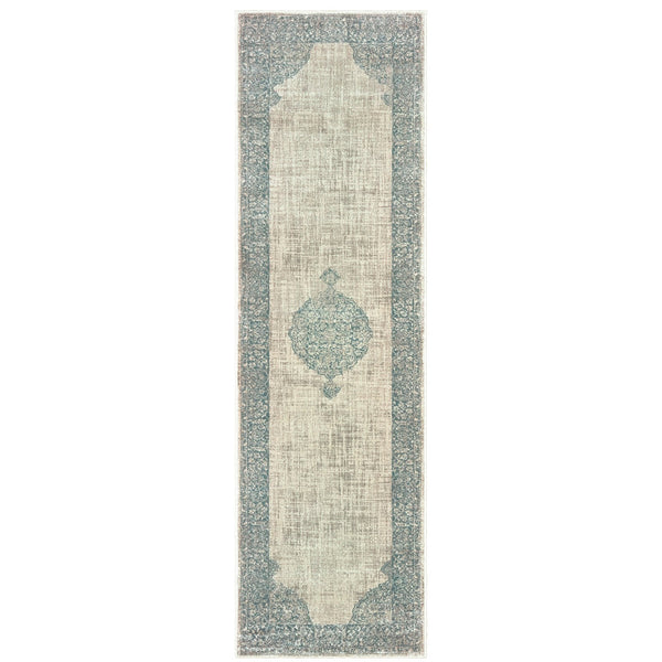 Oriental Weavers Raleigh Indoor Area Rug - Luxurious Soft Pile With Timeless Design In Classic Neutrals And Accents Ivory,Blue Polypropylene R099j5067230st