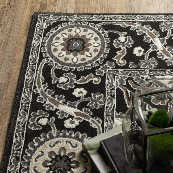 Oriental Weavers Raylan Indoor Area Rug - Elegant Multi-tonal Design For Sophisticated Spaces, Soft And Textured Charcoal,Grey Polypropylene Rray05240330st