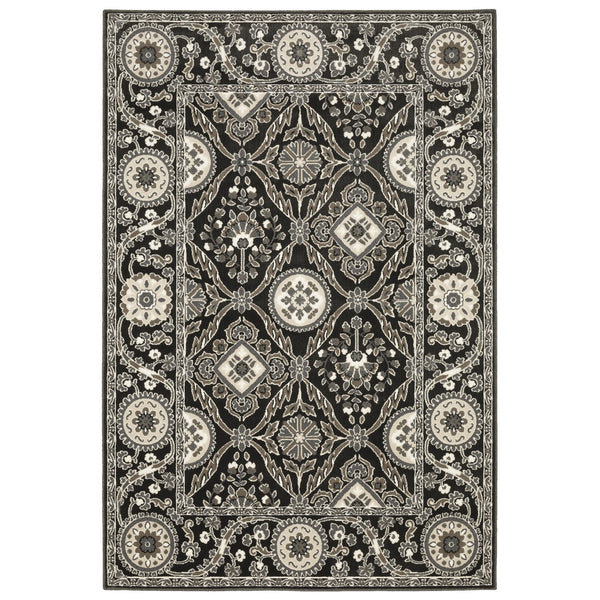 Oriental Weavers Raylan Indoor Area Rug - Elegant Multi-tonal Design For Sophisticated Spaces, Soft And Textured Charcoal,Grey Polypropylene Rray05240330st