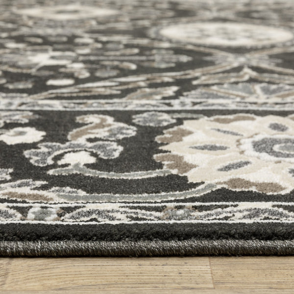 Oriental Weavers Raylan Indoor Area Rug - Elegant Multi-tonal Design For Sophisticated Spaces, Soft And Textured Charcoal,Grey Polypropylene Rray05240330st