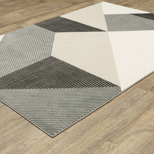 Oriental Weavers Raylan Indoor Area Rug - Sophisticated Multi-tonal Design With Textured Soft Polypropylene Yarn Ivory,Black Polypropylene Rray07240330st