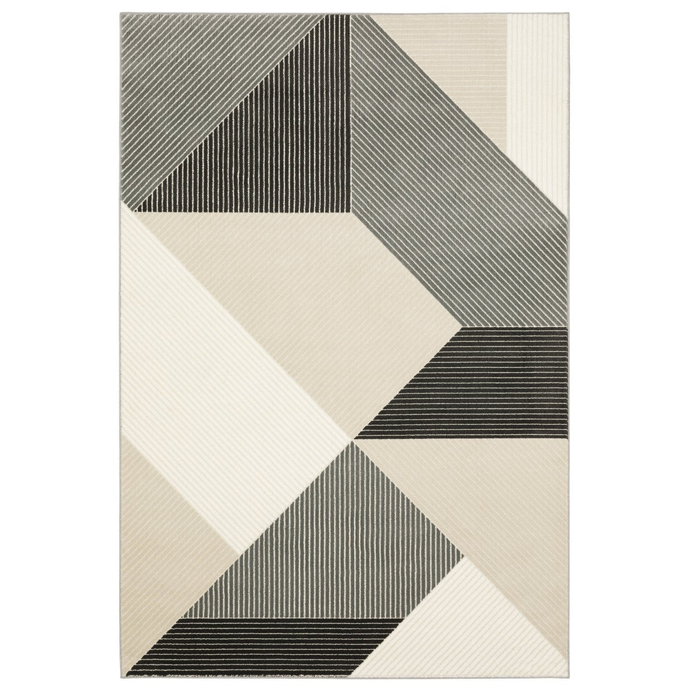 Oriental Weavers Raylan Indoor Area Rug - Sophisticated Multi-tonal Design With Textured Soft Polypropylene Yarn Ivory,Black Polypropylene Rray07240330st