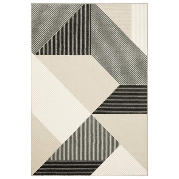 Oriental Weavers Raylan Indoor Area Rug - Sophisticated Multi-tonal Design With Textured Soft Polypropylene Yarn Ivory,Black Polypropylene Rray07240330st