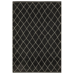 Oriental Weavers Raylan Textured Soft Area Rug - Elegant Persian & Geometric Designs For Modern Indoor Spaces Charcocal,Ivory Polypropylene Rray12240330st