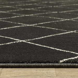 Oriental Weavers Raylan Textured Soft Area Rug - Elegant Persian & Geometric Designs For Modern Indoor Spaces Charcocal,Ivory Polypropylene Rray12240330st