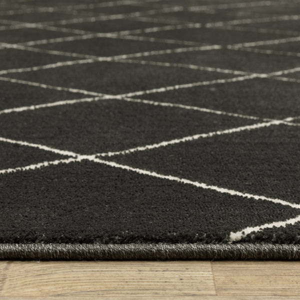 Oriental Weavers Raylan Textured Soft Area Rug - Elegant Persian & Geometric Designs For Modern Indoor Spaces Charcocal,Ivory Polypropylene Rray12240330st