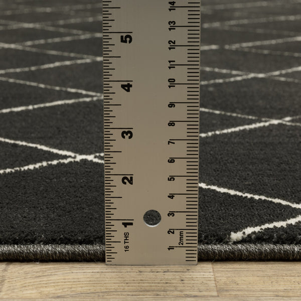 Oriental Weavers Raylan Textured Soft Area Rug - Elegant Persian & Geometric Designs For Modern Indoor Spaces Charcocal,Ivory Polypropylene Rray12240330st