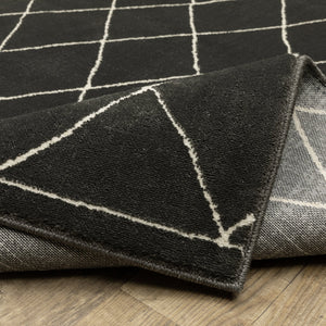 Oriental Weavers Raylan Textured Soft Area Rug - Elegant Persian & Geometric Designs For Modern Indoor Spaces Charcocal,Ivory Polypropylene Rray12240330st