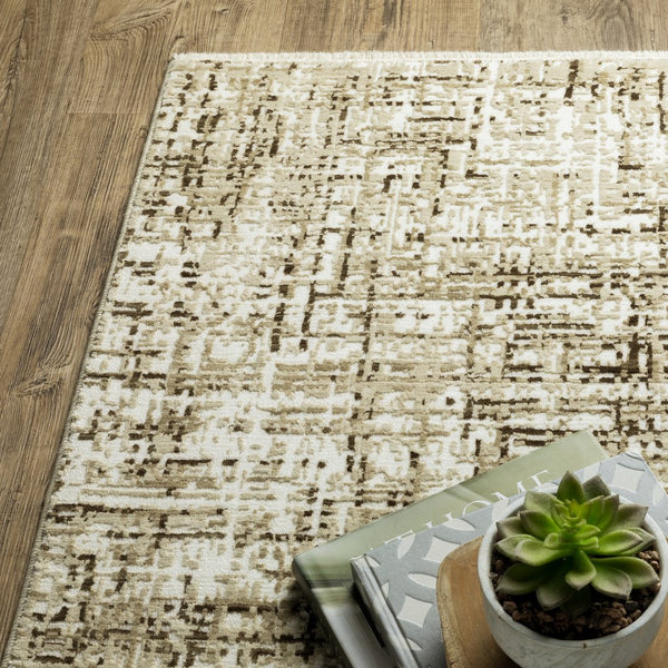 Oriental Weavers Reed Modern Textured Indoor Area Rug - Nature-inspired Design In Cool Blues And Earthy Tones Ivory,Brown Polypropylene Rre03a160235st