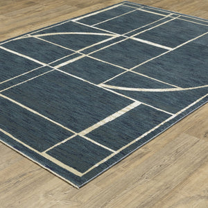 Oriental Weavers Reed Contemporary Indoor Area Rug - Soft, Textured Design Inspired By Nature's Beautiful Hues Blue,Ivory Polypropylene Rre04b300394st