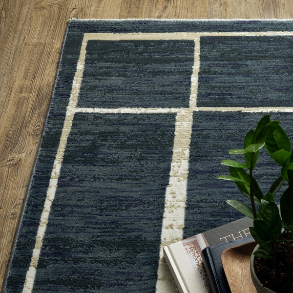 Oriental Weavers Reed Contemporary Indoor Area Rug - Soft, Textured Design Inspired By Nature's Beautiful Hues Blue,Ivory Polypropylene Rre04b300394st