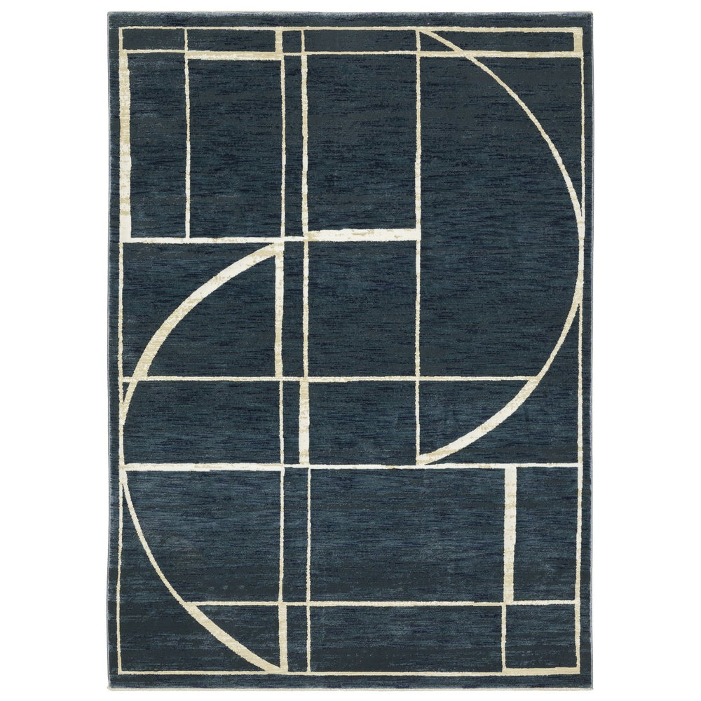 Oriental Weavers Reed Contemporary Indoor Area Rug - Soft, Textured Design Inspired By Nature's Beautiful Hues Blue,Ivory Polypropylene Rre04b300394st