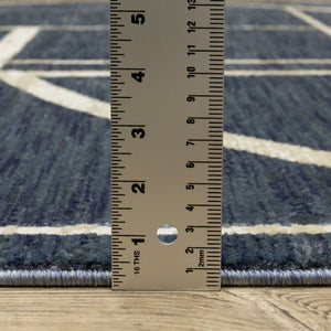 Oriental Weavers Reed Contemporary Indoor Area Rug - Soft, Textured Design Inspired By Nature's Beautiful Hues Blue,Ivory Polypropylene Rre04b300394st