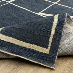 Oriental Weavers Reed Contemporary Indoor Area Rug - Soft, Textured Design Inspired By Nature's Beautiful Hues Blue,Ivory Polypropylene Rre04b300394st