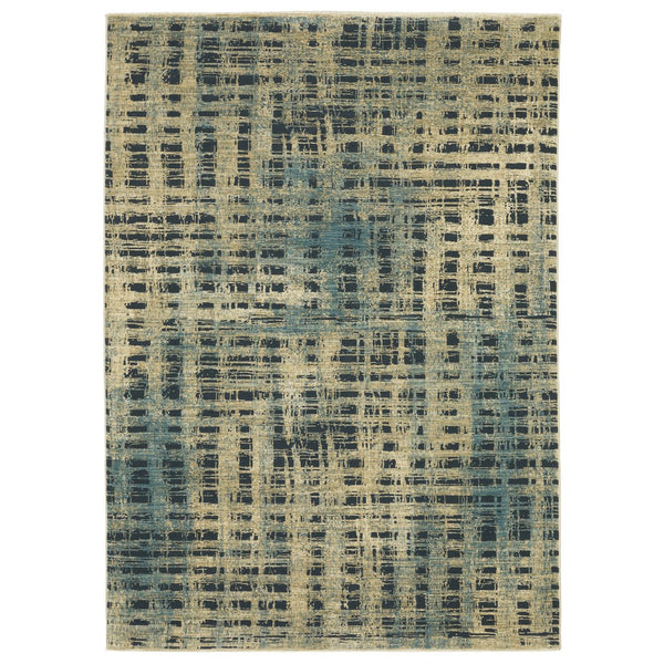 Oriental Weavers Reed Indoor Area Rug - Soft, Textured Design Inspired By Nature In Cool Shades Of Blue And Green Beige,Blue Polypropylene Rre07b200296st