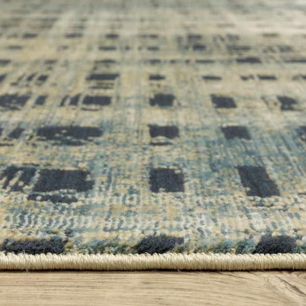 Oriental Weavers Reed Indoor Area Rug - Soft, Textured Design Inspired By Nature In Cool Shades Of Blue And Green Beige,Blue Polypropylene Rre07b200296st