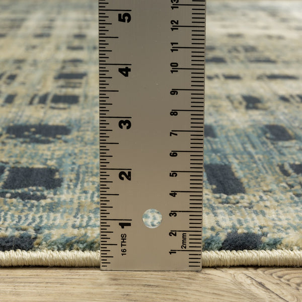 Oriental Weavers Reed Indoor Area Rug - Soft, Textured Design Inspired By Nature In Cool Shades Of Blue And Green Beige,Blue Polypropylene Rre07b200296st