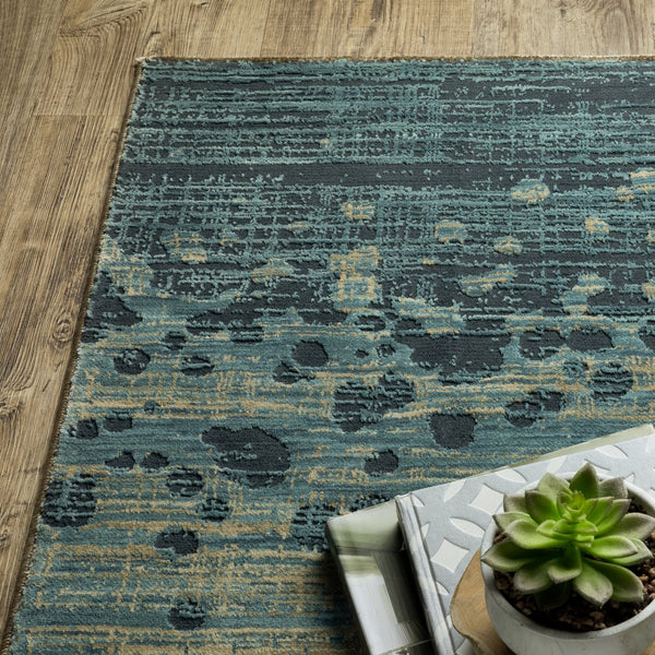 Oriental Weavers Reed Soft Modern Indoor Area Rug – Multi-level Textured Design In Nature-inspired Earthy Tones Blue,Brown Polypropylene Rre08a200296st