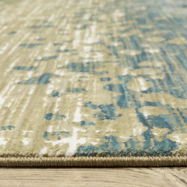 Oriental Weavers Reed Soft Modern Indoor Area Rug – Multi-level Textured Design In Nature-inspired Earthy Tones Blue,Brown Polypropylene Rre08a200296st