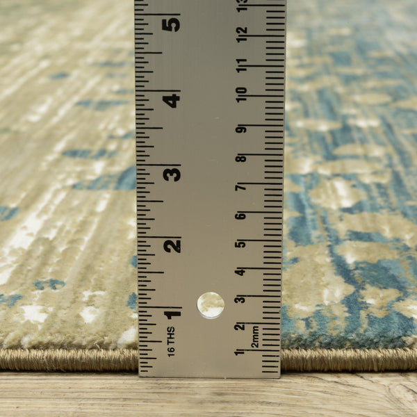 Oriental Weavers Reed Soft Modern Indoor Area Rug – Multi-level Textured Design In Nature-inspired Earthy Tones Blue,Brown Polypropylene Rre08a200296st