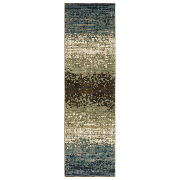 Oriental Weavers Reed Soft Modern Indoor Area Rug – Multi-level Textured Design In Nature-inspired Earthy Tones Blue,Brown Polypropylene Rre08a068235st
