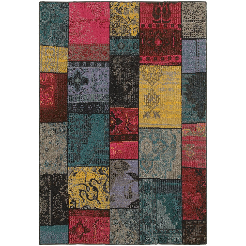 Oriental Weavers Revival Vintage-inspired Indoor Area Rug - Trendy Over-dyed Design In Fashionable Shades Multi,Charcoal Polypropylene R501m7300390st