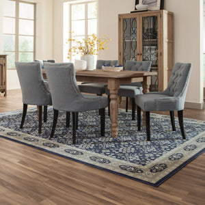 Oriental Weavers Richmond Indoor Area Rug - Elegant Traditional Design With Modern Hues In Deep Blues And Grays Navy,Grey Polypropylene R119b3117165st