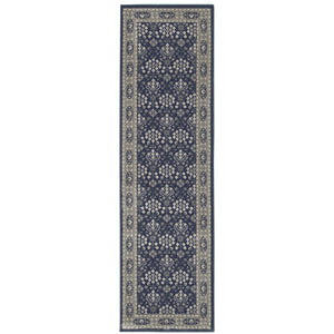 Oriental Weavers Richmond Indoor Area Rug - Elegant Traditional Design With Modern Hues In Deep Blues And Grays Navy,Grey Polypropylene R119b3068230st