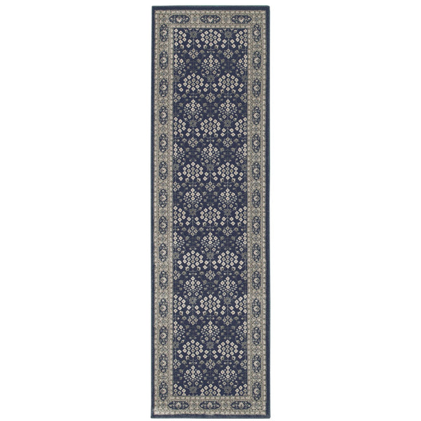 Oriental Weavers Richmond Indoor Area Rug - Elegant Traditional Design With Modern Hues In Deep Blues And Grays Navy,Grey Polypropylene R119b3068230st