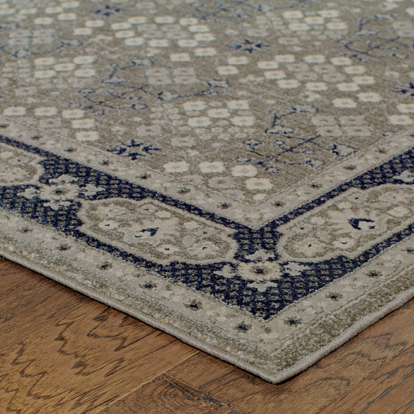 Oriental Weavers Richmond Indoor Area Rug - Elegant Blend Of Traditional Designs And Modern Hues For Any Space Grey,Navy Polypropylene R119u3068230st