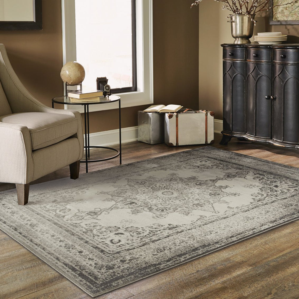 Oriental Weavers Richmond Luxurious Indoor Area Rug - Timeless Design With Soft Durability In Deep Blues & Grays Ivory,Grey Polypropylene R1333y117165st