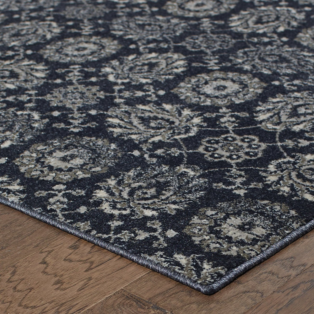 Oriental Weavers Richmond Indoor Area Rug - Luxurious Traditional Design In Deep Blues And Grays For Modern Spaces Navy,Grey Polypropylene R214h3056091st