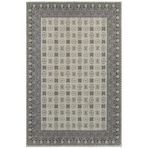 Oriental Weavers Richmond Indoor Area Rug – Elegant Blend Of Traditional Design With Modern Hues For Any Room Decor Ivory,Grey Polypropylene R4440s056091st