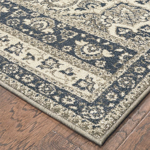 Oriental Weavers Richmond Indoor Area Rug - Perfect Blend Of Traditional Elegance And Modern Hues For Your Space Ivory,Navy Polypropylene R5504i117165st