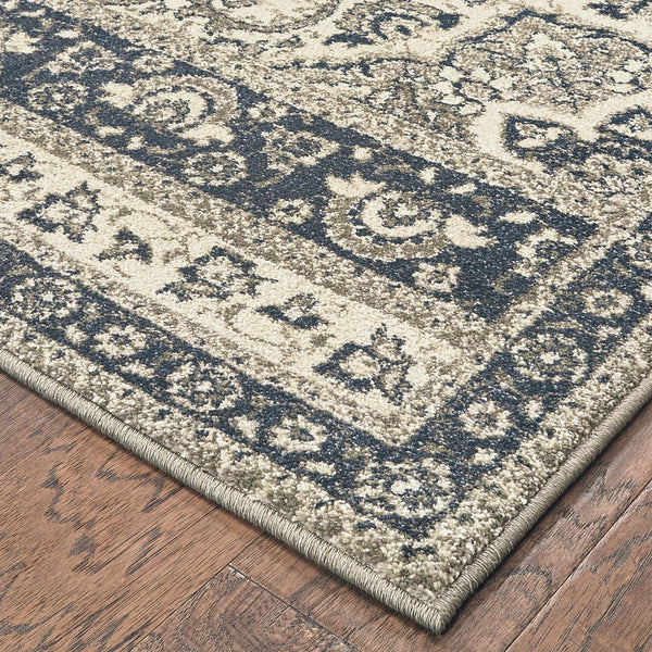 Oriental Weavers Richmond Indoor Area Rug - Perfect Blend Of Traditional Elegance And Modern Hues For Your Space Ivory,Navy Polypropylene R5504i117165st