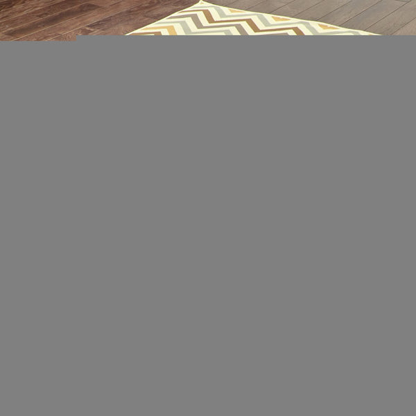 Oriental Weavers Riviera Indoor/Outdoor Area Rug - Durable, Stylish Design With Geometric Patterns For Any Space Grey,Gold Polypropylene R4593a259396st