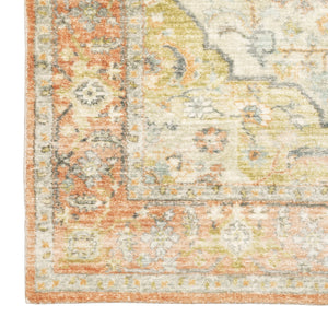 Oriental Weavers Savoy Elegantly Distressed Area Rug - Soft Microfiber Design In Muted Tones For Cozy Interiors Orange,Silver Polyester S28101160220st