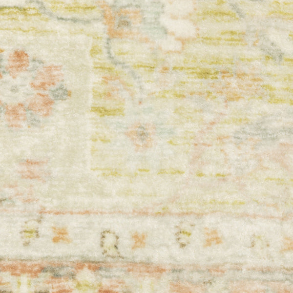 Oriental Weavers Savoy Elegantly Distressed Area Rug - Soft Microfiber Design In Muted Tones For Cozy Interiors Orange,Silver Polyester S28101160220st