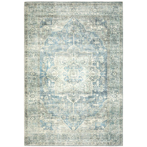 Oriental Weavers Savoy Indoor Area Rug - Elegantly Distressed Design In Soft Microfiber For A Cozy Home Atmosphere Grey,Blue Polyester S28102160220st