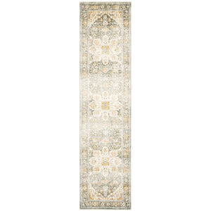 Oriental Weavers Savoy Elegantly Distressed Traditional Area Rug - Soft Microfiber With Muted Tones For Stylish Décor Grey,Gold Polyester S28103061243st