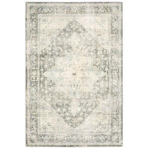 Oriental Weavers Savoy Indoor Area Rug - Elegantly Distressed Design In Soft Microfiber For Timeless Home Décor Grey,Ivory Polyester S28104160220st