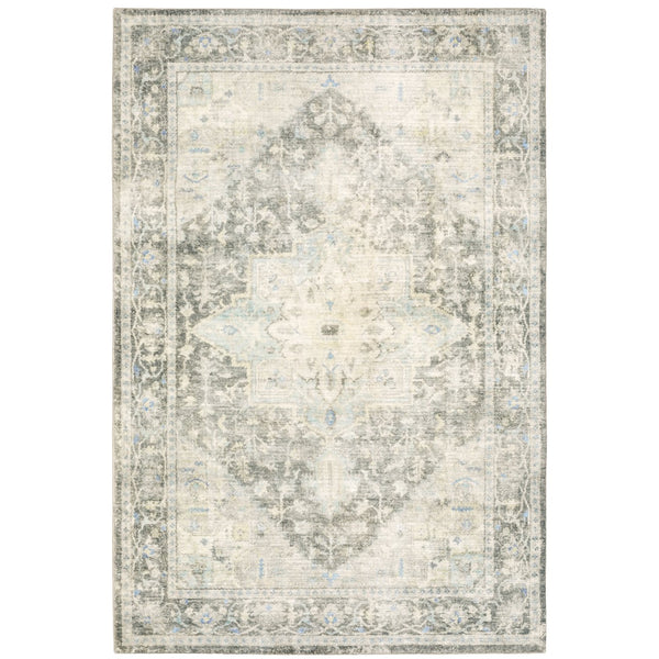 Oriental Weavers Savoy Indoor Area Rug - Elegantly Distressed Design In Soft Microfiber For Timeless Home Décor Grey,Ivory Polyester S28104160220st