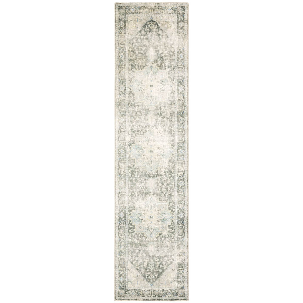 Oriental Weavers Savoy Indoor Area Rug - Elegantly Distressed Design In Soft Microfiber For Timeless Home Décor Grey,Ivory Polyester S28104061243st