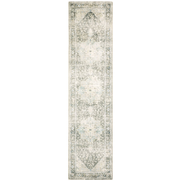 Oriental Weavers Savoy Indoor Area Rug - Elegantly Distressed Design In Soft Microfiber For Timeless Home Décor Grey,Ivory Polyester S28104061243st