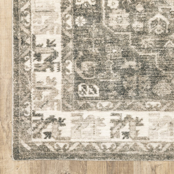 Oriental Weavers Savoy Indoor Area Rug - Elegantly Distressed Design With Soft Microfiber For Stylish Home Décor Charcoal,Ivory Polyester S28105160220st
