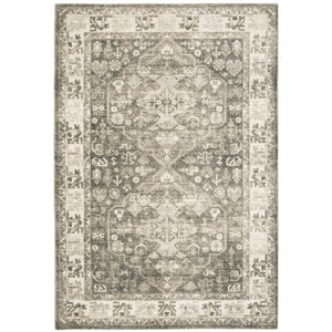 Oriental Weavers Savoy Indoor Area Rug - Elegantly Distressed Design With Soft Microfiber For Stylish Home Décor Charcoal,Ivory Polyester S28105160220st
