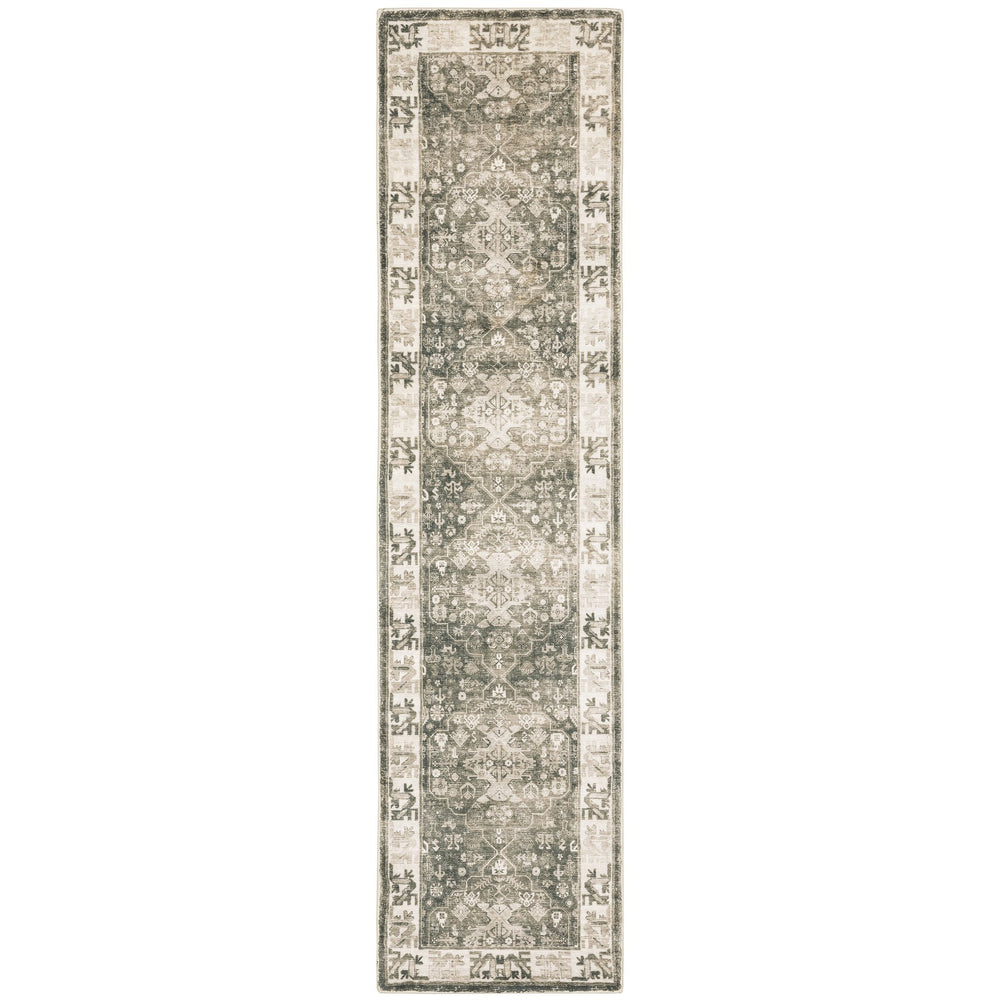 Oriental Weavers Savoy Indoor Area Rug - Elegantly Distressed Design With Soft Microfiber For Stylish Home Décor Charcoal,Ivory Polyester S28105061243st