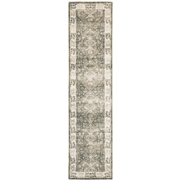 Oriental Weavers Savoy Indoor Area Rug - Elegantly Distressed Design With Soft Microfiber For Stylish Home Décor Charcoal,Ivory Polyester S28105061243st